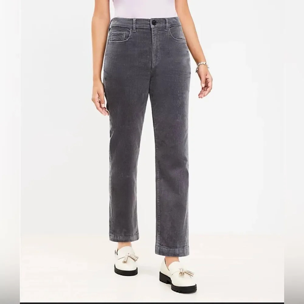 LOFT Grey boot cut corduroy jeans 4‎